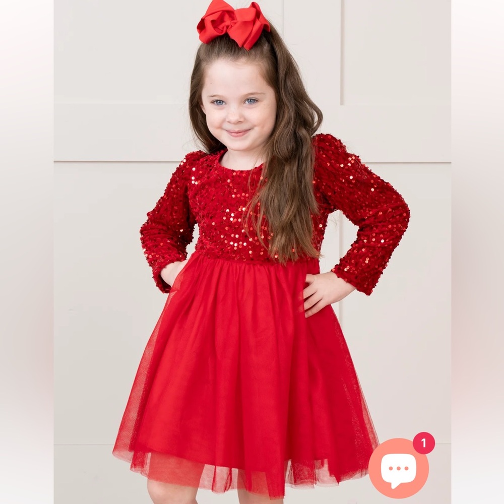 Ruby Sparkle Party Tulle Dress